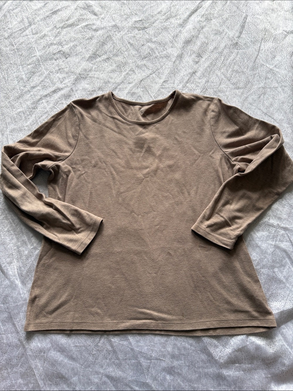 Croft&barrow Classic Women's Long Sleeve Crewneck Top - Brown size XL